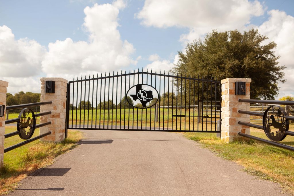 Custom Branded Ranch Gate - Automatic Iron Gate Entrance