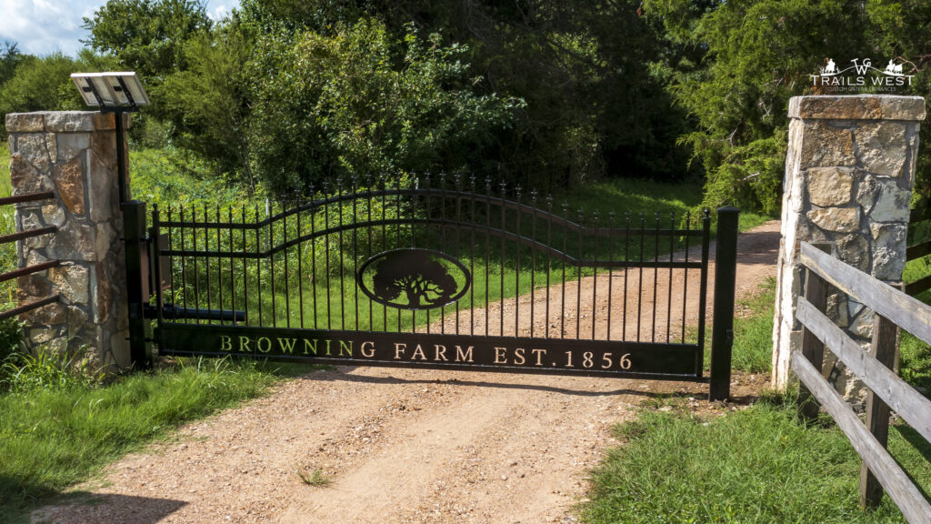 farm entrance with gate automation