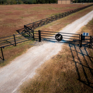 ranch gate near boerne with pipe fencing