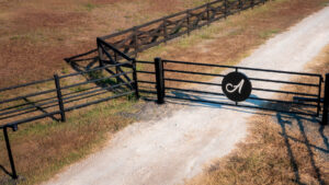 ranch gate near boerne with pipe fencing