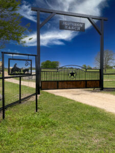 metal gate with wood