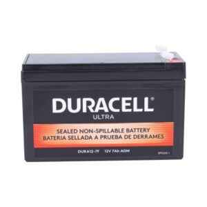 SLA12-7F Duracell Ultra 12V 7AH AGM Sealed Lead Acid (SLA) Battery with F1 Terminals